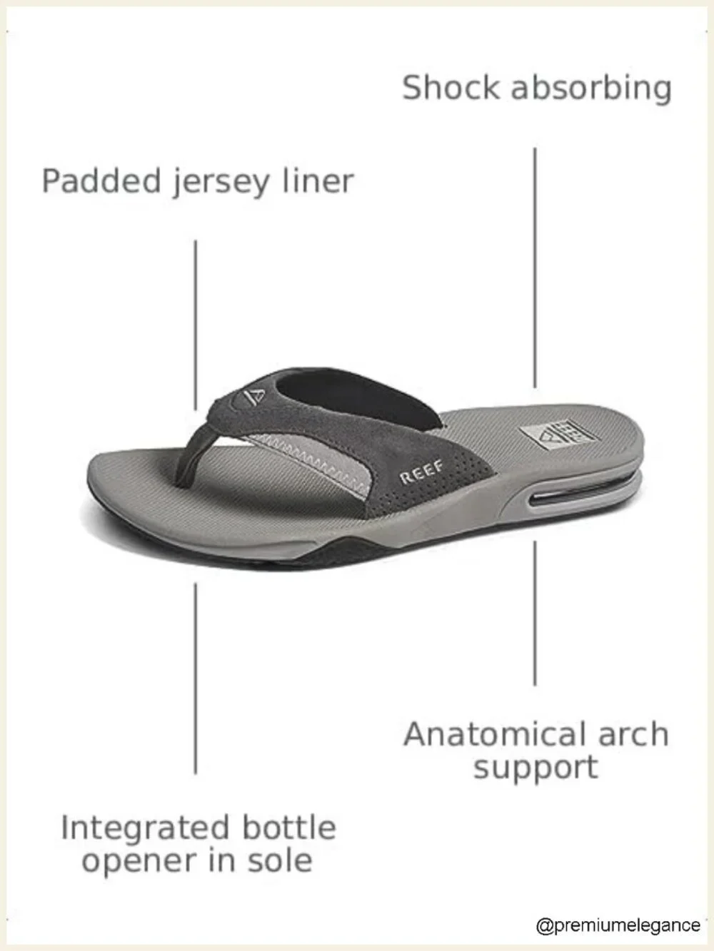 Men's Bottle Opener Flip Flop Sandals with EVA Footbed